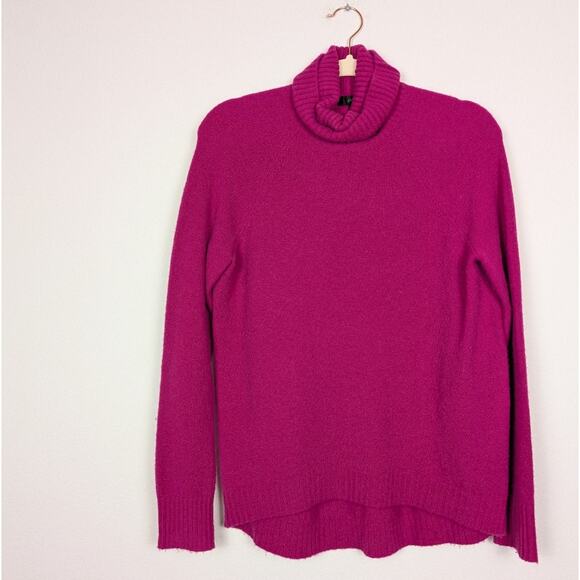 J. Crew Fuschia Wool-Blend Mock Neck Sweater Size XS - Picture 3 of 7